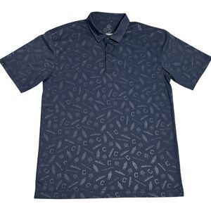 Swannies Golf Polo Shirt Men's Sz Large Navy Cleve Clinic 100th Anniversary